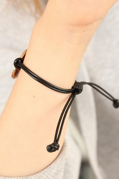 merland benvecocuk Okay (Good) Black Leather String Unisex Mood Bracelet - Lisinya