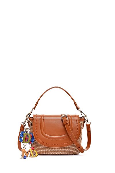 Derimod Women's Tan Long Strap Straw Crossbody Bag 25Sbd275014