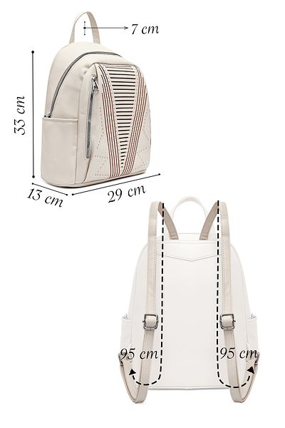 Derimod Women's Cream Printed Backpack 25Sbd265026