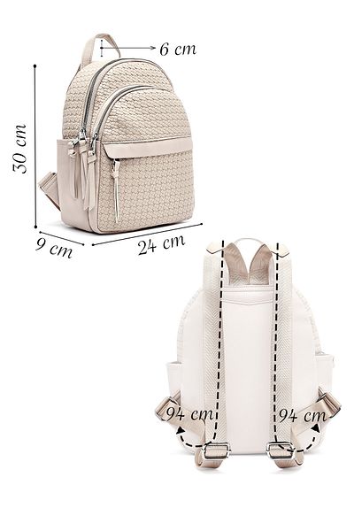 Derimod Women's Beige Printed Backpack 25Sbd265226