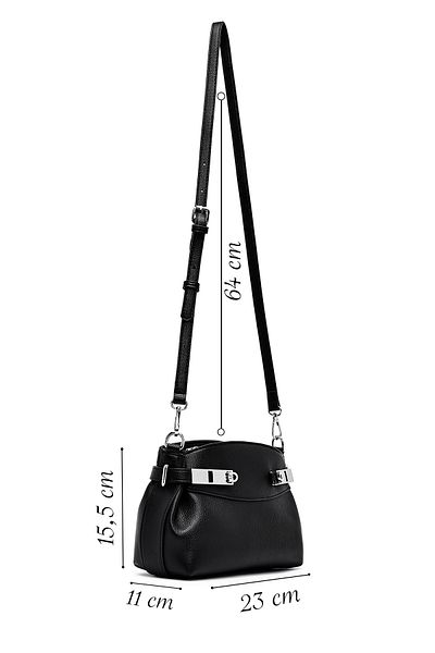 Derimod Women's Black Long Strap Crossbody Bag 25Sbd2847Ft