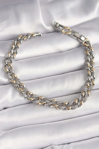 merland benvecocuk Brass Mix Color Zircon Stone Chain Model Vip Series Women's Bracelet - Lisinya
