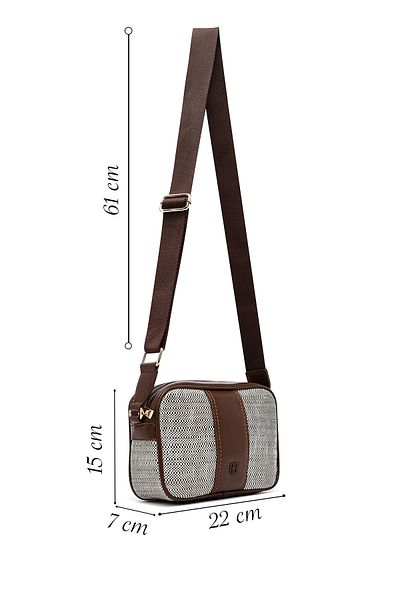 Derimod Women's Brown Long Strap Crossbody Bag 25Sbd250514