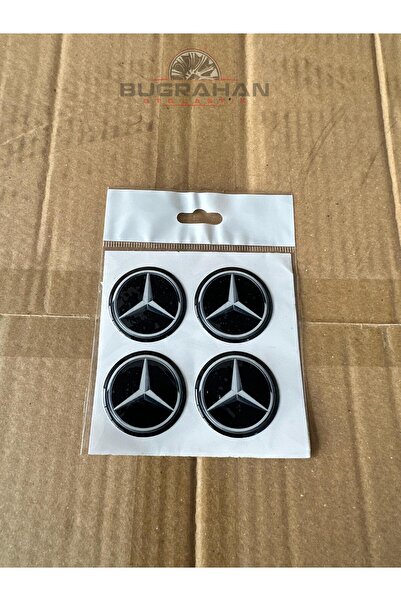 OEM Mercedes Logolu Damla Yapıştırma Arma Sticker A Kalite 39 Mm 4 Adet