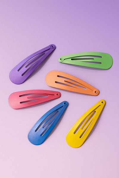 PREGIO Women's 6-Piece Colorful Snap Hair Clips