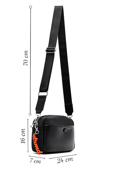 Derimod Women's Black Accessory Detailed Crossbody Bag 25Sbd275614