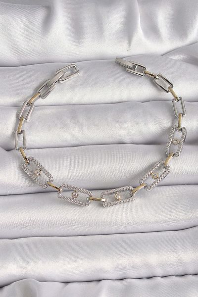 merland benvecocuk Brass Mix Color Zircon Stone Messika Model Vip Series Women's Bracelet - Lisinya