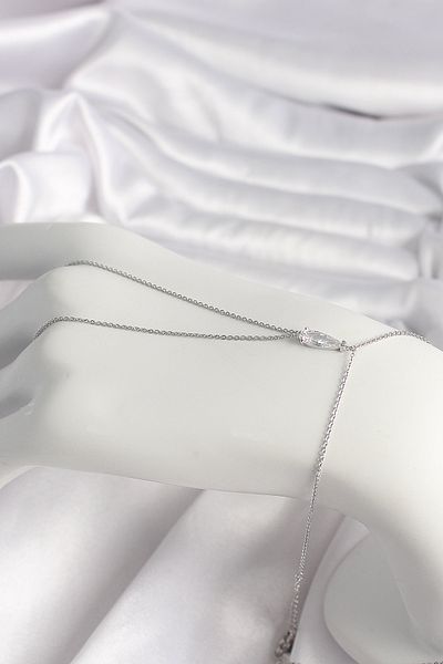merland benvecocuk Brass Silver Color Drop Zircon Stone Women's Şahmeran - Lisinya