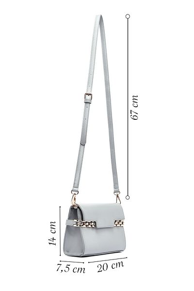 Derimod Women's Gray Long Strap Classic Crossbody Bag 25Sbd262718