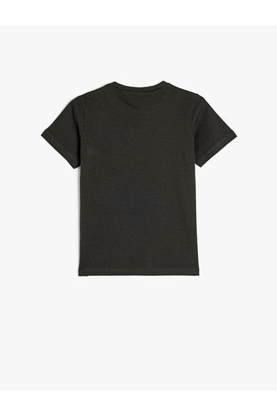 Koton New Season Dinosaur Printed Crew Neck Cotton Short Sleeve T-Shirt
