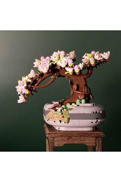 Loz mini ebedi sakura ağacı yapı blokları 426 parça Sakura Tree