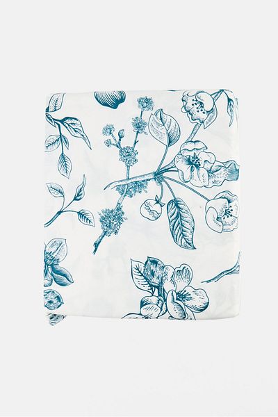 Catherine Malandrino Floral Print Cotton Touch Flat Sheet, Multicolor