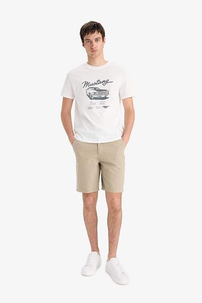 DeFacto 100% Cotton Ford Motor Company Regular Fit Crew Neck Short Sleeve T-Shirt F4295Ax25Sm