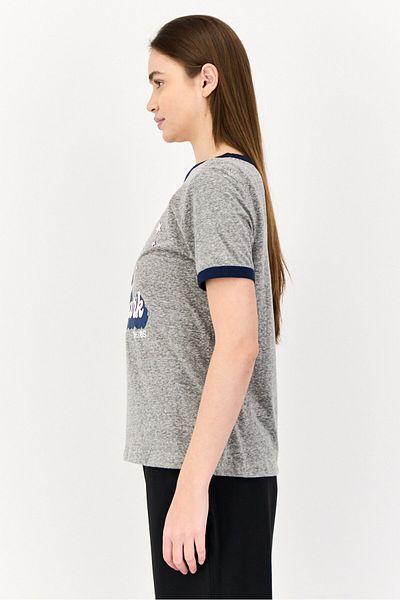 SKECHERS Bobs From Skechers Women Sportswear Fit Graphic Print Outdoor T-Shirt, Grey