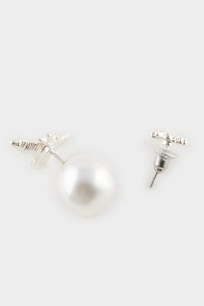 DeFacto Women's 2-Piece Silver Earrings F0872Axns