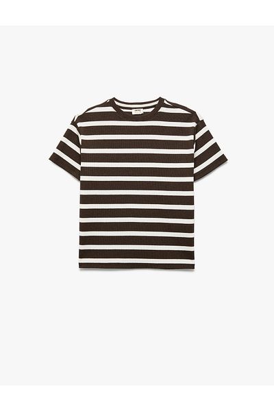 Koton Tricou cu mânecă scurtă cu decolteu Crew New Season