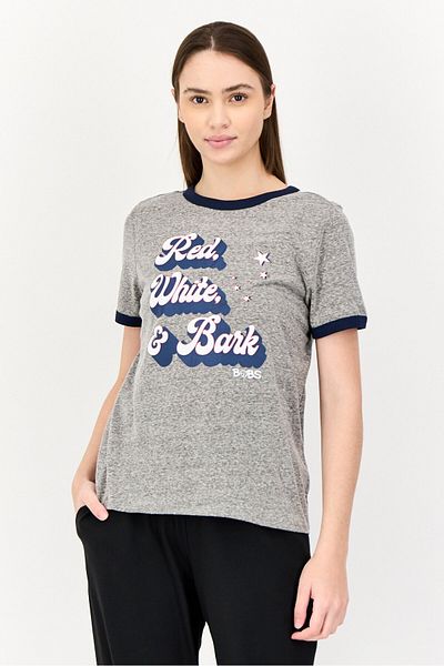 SKECHERS Bobs From Skechers Women Sportswear Fit Graphic Print Outdoor T-Shirt, Grey