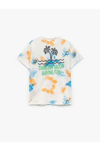 Koton New Season Printed Short Sleeve Crew Neck Cotton Oversize T-Shirt