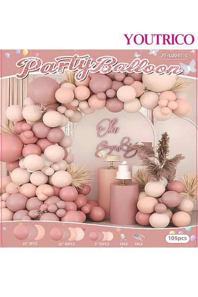 Youtrico Dreamy Macaron Balloon Garland - Pastel Colour Wedding Decoration