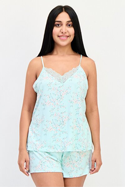 Flora By Flora Nikrooz طقم نوم نسائي مكون من 4 قطع، توب وسروال، متعدد الألوان