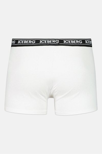 Iceberg Men 2 Pieces Brand Logo Trunks, White