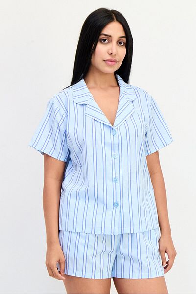 Flora Women 2 Pieces Stripe Pyjama Set, Multicolor
