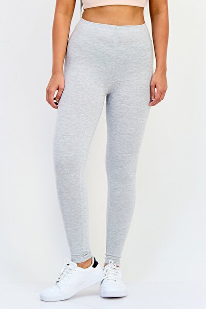 English Laundry بنطال ليجنز نسائي كامل الطول، رمادي فاتح