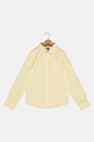 Dkny Kids Boy Striped Long Sleeve Casual Shirt, Multicolor