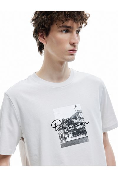 Koton New Season Crew Neck Short Sleeve Cotton Printed T-Shirt