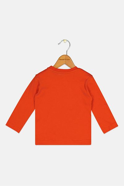 MOTHERCARE Toddlers Boy Crew Neck Long Sleeves Graphic Print T-Shirt, Red