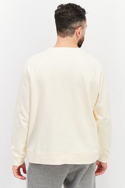 NAH/ Studio Men Crew Neck Plain Long Sleeves Sweatshirt, Cream