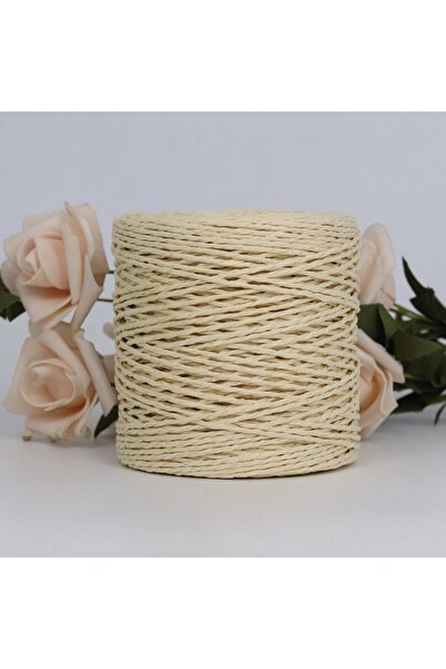 Choice خيوط قش الرافيا البيج 100 غرام، خيوط حياكة يدوية لصنع قبعات وحقائب صيف...