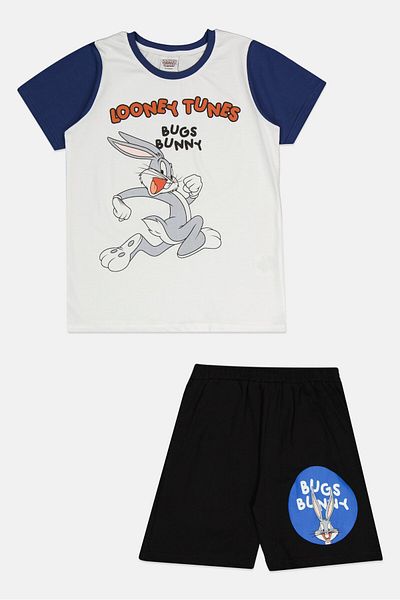 Looney Tunes Kids Boy 2Pcs Graphic Print T-Shirt And Short Set, Multicolor