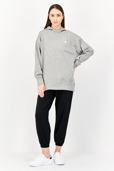 adidas Women Sportswear Fit Long Sleeve Training Hoodies, Grey