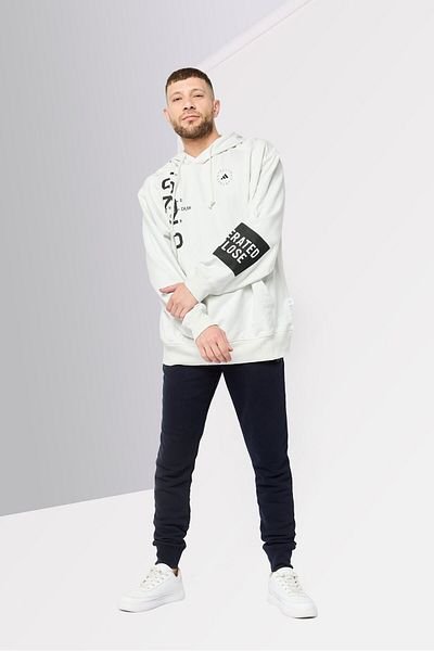 adidas by Stella McCartney Men Sportswear Fit Brand Logo Long Sleeves Outdoor Hoodie, White