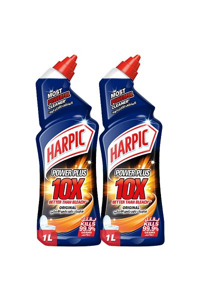 Harpic Original Power Plus 10X Most Powerful Toilet Cleaner Value Pack 2 x 1 Litre