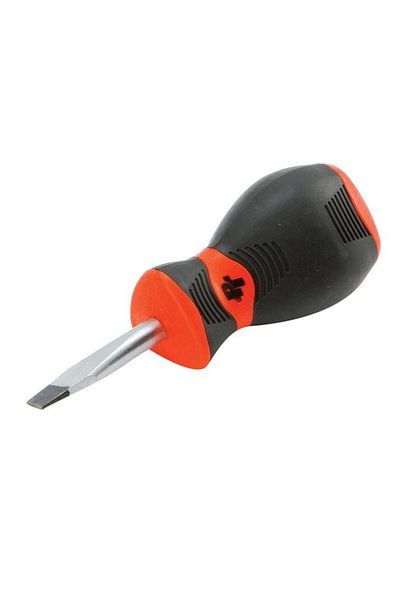 Generic مفك براغي قصير مشقوق من Performance Tool باللونين الأسود والأحمر مقاس 1/4 × 1-1/2 بوصة W30994