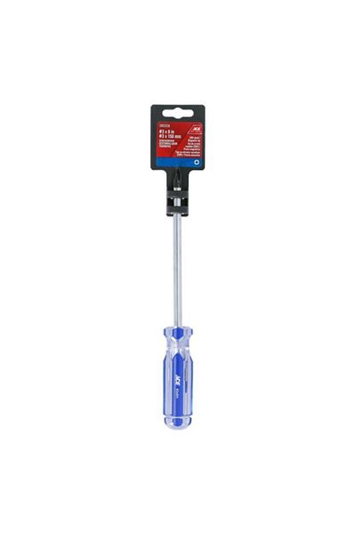 Generic مفك براغي ACE CRV برأس مغناطيسي أزرق وفضي مقاس 3 × 6 بوصات XM18010402