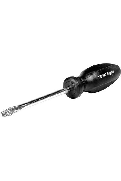 Generic مفك براغي عادي مشقوق من Performance Tool باللونين الأسود والفضي مقاس 1/4 × 4 بوصة 20118