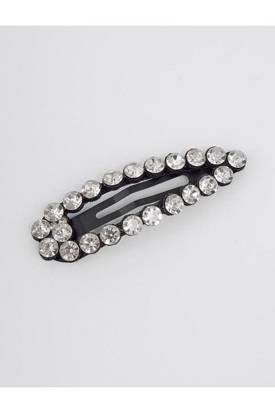 Jimmy Key Silver Color Shiny Stone Detailed Buckle