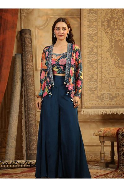 HashtagBe Elegant Floral Embroidered Co-Ord Set