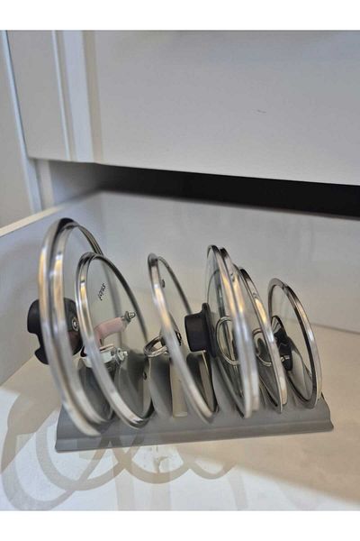 Gondol 8 Compartment Pot Lid Organizer - Durable and Practical Kitchen Organizer 29 X 8 cm