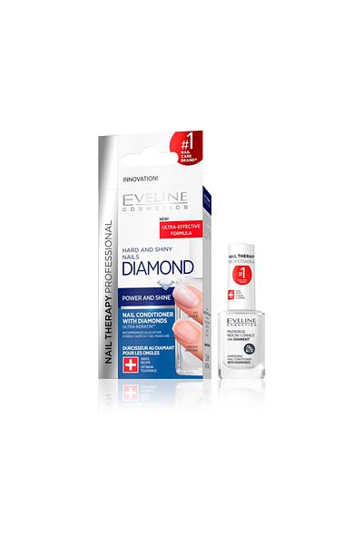 Eveline Cosmetics Nail Therapy Diamond Hard and Shiny Nail Conditioner Treatment for Nails (12ml)