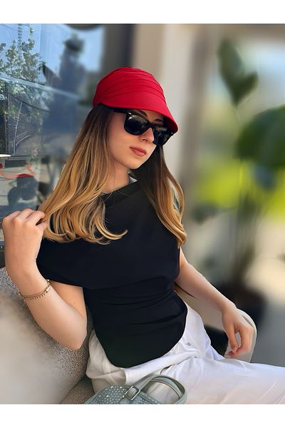 ZERAMİNE Tie-Up Visor Bandana Visor Hat with Uv Protector