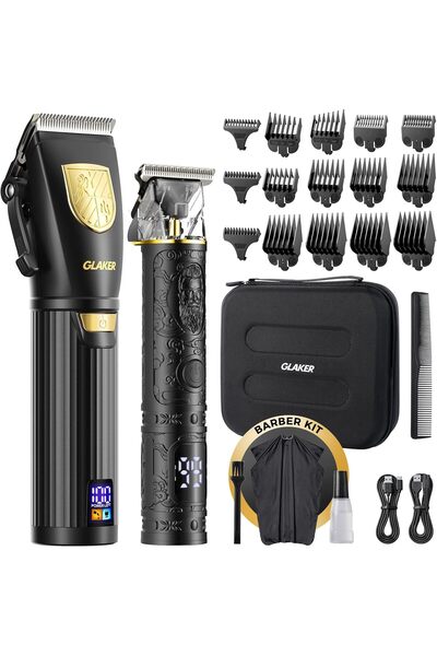 GLAKER ماكينة قص الشعر 6026+1019 لون أسود