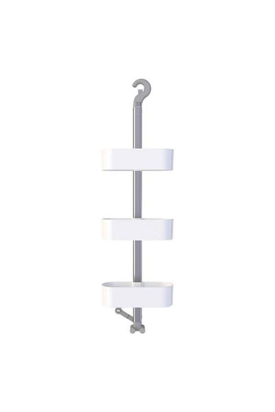 Generic Primanova 3-Shelves Adjustable Hook Bath Shelf White and Silver M-N50-03-01