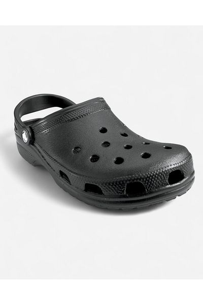Crocs Unisex Brand Logo Άνετες Μαύρες Παντόφλες Καθημερινής Χρήσης 10001-001