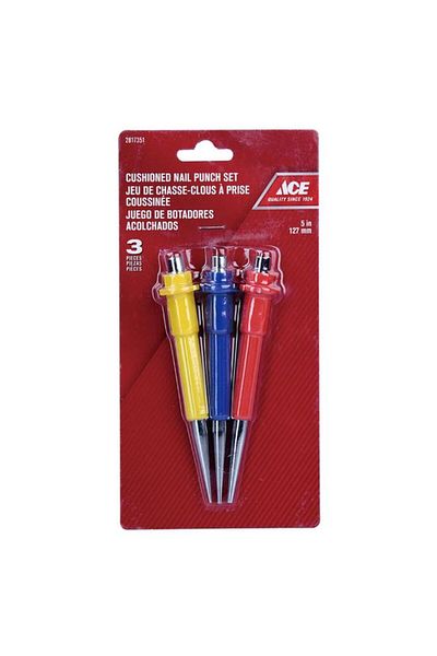 Generic طقم ACE لثقب الأظافر من الفولاذ الكربوني بمقبض مبطن، متعدد الألوان، 12.7 سم، XM18010363