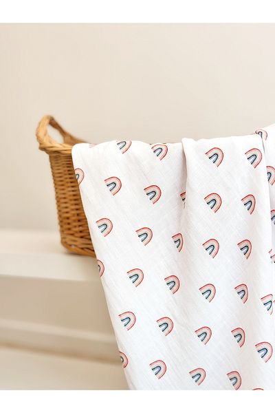 Jr Bunnies Rainbow - Multi-Purpose Muslin Blanket