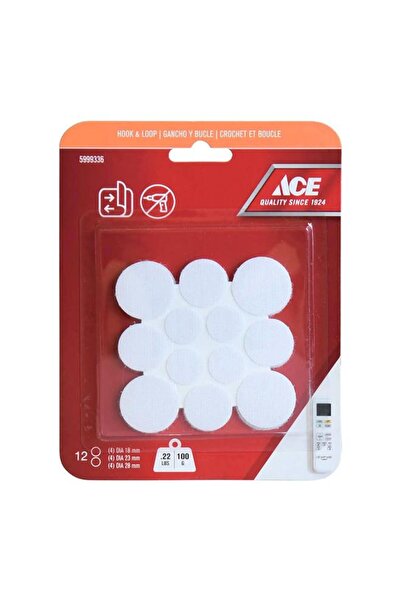 Generic 12 زوجًا من نقاط التثبيت الدائرية من ACE، مناسبة للحائط، باللون الأبيض